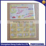 Fashion Custom Made Printed Calendar Carde Holder,soft Pvc Card Holder