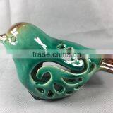 Ceramic Porcelain Cut Out Window T-light Holder Bird thumbnail-6