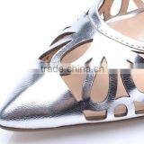 2015 Silver & Gold Color High Heel for Women Dress Shoes Pumps of Office Workers Hand Make Lady Shoes thumbnail-4