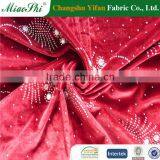 Easy clean elastic two-colored polyester velour with diamond fabric from factory