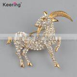 New Arrival Wholesale Rhinestone Animal Goat Brooch WBR-1583