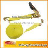 Rubber Handle 2" 50mm Width Cargo Strap J Metal Hooks /2inch Cargo Lashing 5000bs thumbnail-2