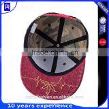 Custom 3D Embroidered Camo Snapback Cap/flat Brim 6 Panel Snapback Hats thumbnail-4