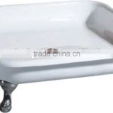 freestanding cast iron shower tray with iron chrome plated clawfeet