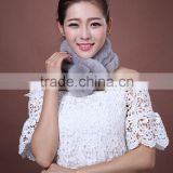wholesale women winter warm real rabbit fur scarf QYQX-01