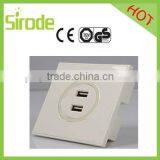 High Quality Shinging White Home USB Charger 2 Port