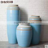 Set of 3 Porcelain Blue Vase Trendy for Wedding Decoration thumbnail-3