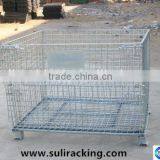 Good Quality Foldable Wire Mesh Containers With Wheels