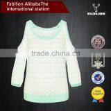 New Spring Water Ripple Medium Slim Strapless Sweater Hedging Custom Design Sweater thumbnail-4