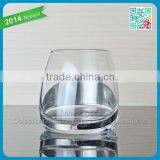 Special Design Glass Man Blown Custom Whisky Glass Cup With Steel Ring thumbnail-3