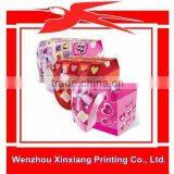 Customized Paper Wedding Candy Box With Ribbon Handle thumbnail-1