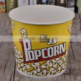Disposable Enviromental White Cardboard Paper Laminating Popcorn Bucket thumbnail-4