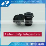 1/3 inch F1.8 Wide angle m12 1.44mm FIsheye lens for cctv camera