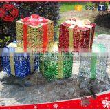 Wholesale 3D Metallic Gift Box Shape Christmas Gift Decoration thumbnail-1