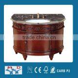 Sanitary Ware Product Solid Wood Bathroom Cabinet With Single Marble Sink thumbnail-1
