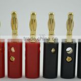 High quality 24K Gold plated speaker cable banana plugs