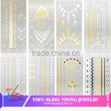 Hot New Product Body Art Gold Temporary Tattoo Sticker Bracelet