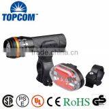 AAA Battery Powered Super Bright LED Bicycle Lamp With Rear Lamp thumbnail-1