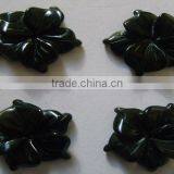 Black Onyx 20 mm flower cabochons-loose gemstones and semi precious stone cabochon beads for jewelry supplies and components