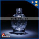 Rectangular Clear Nail Polish Glass Bottle With Black Lid thumbnail-2