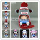 Cute Animal Beanie Custom Knitted Infant Crochet Hats Pattern