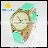 Hot Sale Newest Wood Case With Leather Band Fashion Colorful Ladies Watch(WJ-3910) thumbnail-1