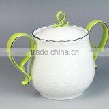 China Wholesale Tea Coffee Sats Ceramic Sugar Tea Urn With Handle thumbnail-4