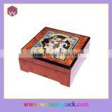 Painting Music Box With Photo Frame Antique Wooden Music Gift Box