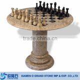 portable natural stone garden table round outdoor chess table