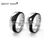 2016 Fashion Carbon Fiber Ring Stainless Steel Ring Design for Women Models for Women's Rings thumbnail-4