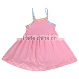 Kaiyo factory cheapest children's boutique clothing beautiful children spaghetti strap dress cotton summer dresses
