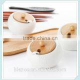 Personalized Ceramic Spices Canister Set White thumbnail-2