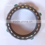 Wooden Natural Carved Black Wood Big Wide Bangle with silver