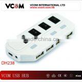 VCOM White 4 Port USB Hub Compatible With USB2.0/ 1.1 thumbnail-1