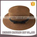 Newest Custom 100% Paper Straw Hat ,Panama Sombrero Straw Hat Flat Top Paper Straw Hats thumbnail-1