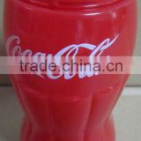 PVC custom wide mouth emplty plastic beverage bottle for promotional sale