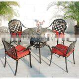 2016 New Design Outdoor Cast Aluminum Garden Dining Set Round Table With Cushion thumbnail-2