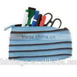 Funny and Playful Bright Pencil Pouch Pencil Case - Ocean Blue & Soft Brown thumbnail-2