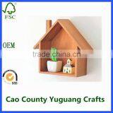 Antique Wooden Wall Hanging Decorative Box House-shaped Wooden Wall Shelf thumbnail-4