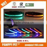 Plastic Webbing LED Dog Collar Engraved Dog Collar