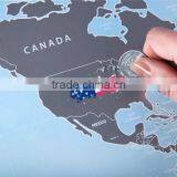 New World Map With Scratch off Flags Edition Tube Packaging Scratch Travel World Map thumbnail-2