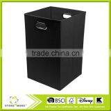 Smarty Pants Folding Laundry Basket, Solid Black thumbnail-1