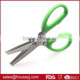 3 Layer Blades Kitchen Herb Scissors With ABS Plastic Handle Stainless Steel Kitchen Scissors thumbnail-2