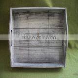 Rustic Customized Vintage Balsa Wooden Food Storage Tray With Laser Engraving Logo thumbnail-4