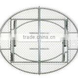 2014 Hot Sale Blow Molding Round Pedestal Folding Table thumbnail-1