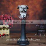 American Decorative Resin Bulldog Gentleman Figurine Bust thumbnail-1