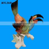 Resin Colorful Parrot Birds Statuette