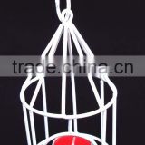 Simple and elegant cage shaped metal tea light holder