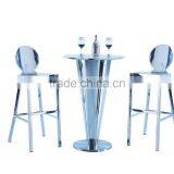 B133G Luxury Stainless Steel Bar Furniture Bar Table and Bar Chair thumbnail-2