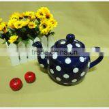 Colorful White With Printing Ecofriendly 100% Ceramic Tea Pot thumbnail-3